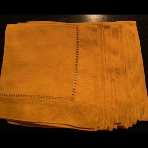 1 set Hemp Hemstitch dinner napkins(6 per set)exclusive Williams Sonoma - Picture 7 of 7